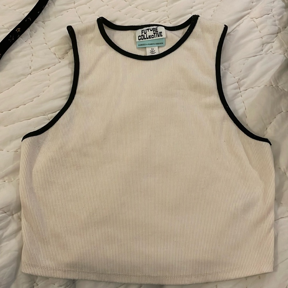 Cropped racer back tank